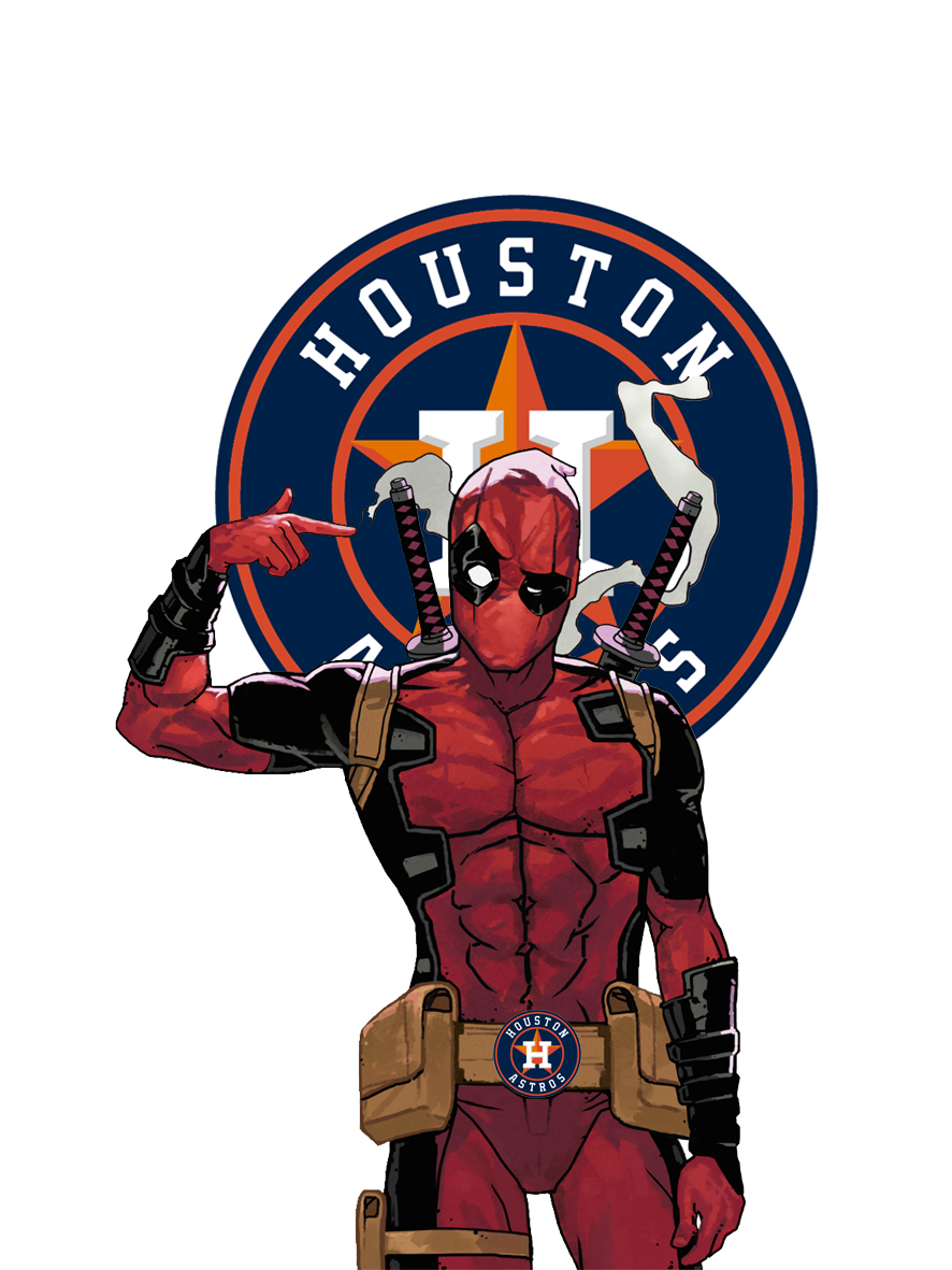 Houston Astros Deadpool Logo Logo vinyl decal